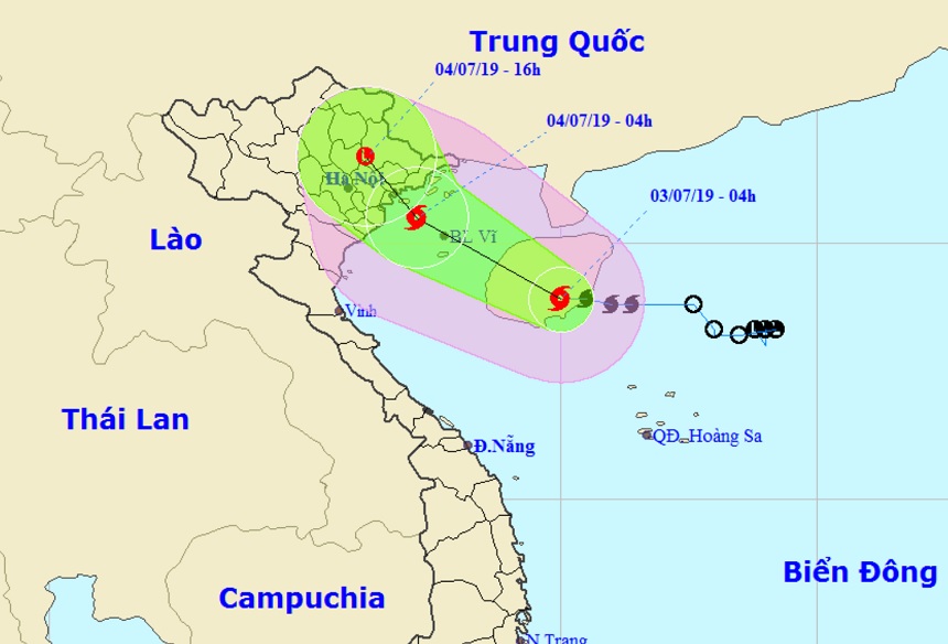 Bão số 2 tăng tốc hướng vào Quảng Ninh-Hải Phòng, bán kính ảnh hưởng 100km - 1