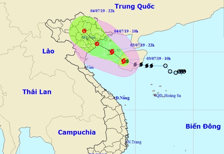 Bão số 2 di chuyển nhanh hướng vào Quảng Ninh-Nam Định, nhiều tỉnh cấm biển - 1