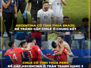 Tranh vui - Dân mạng chế ảnh Chile cố tình thua Peru để đối đầu với Messi