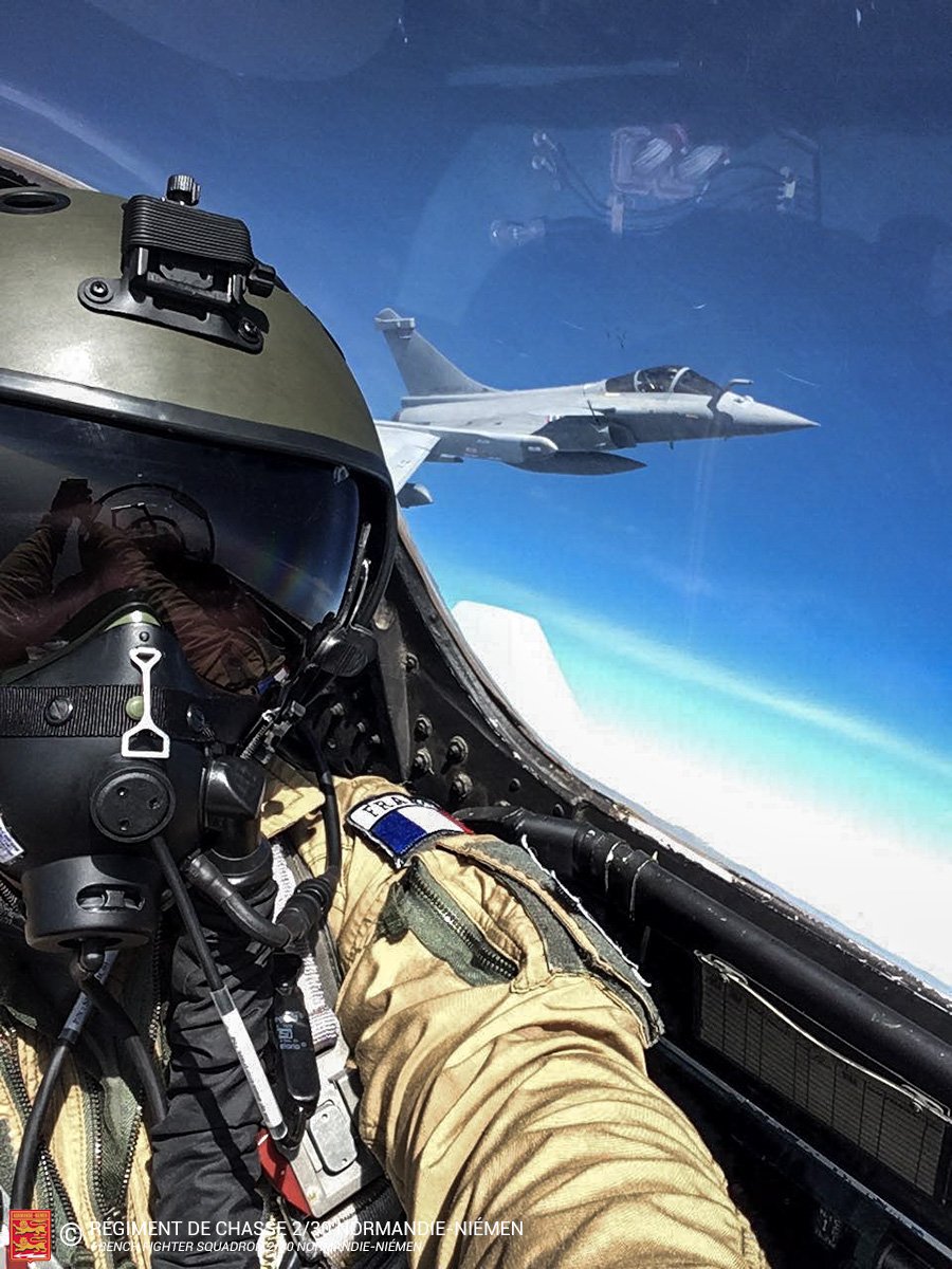 Phi công Pháp phấn khích, chụp selfie trên chiến đấu cơ Su-30 Nga sản xuất - 1