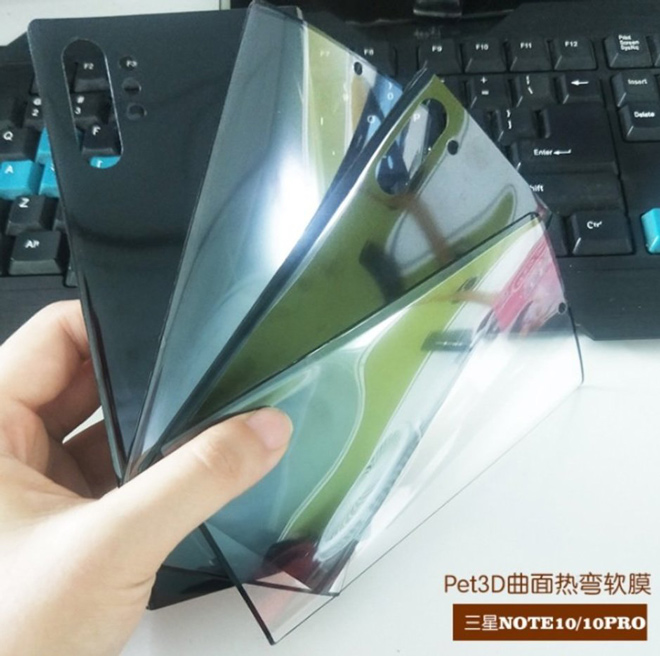 Rò rỉ bảo vệ màn hình của Galaxy Note 10, xác nhận thiết kế - 1