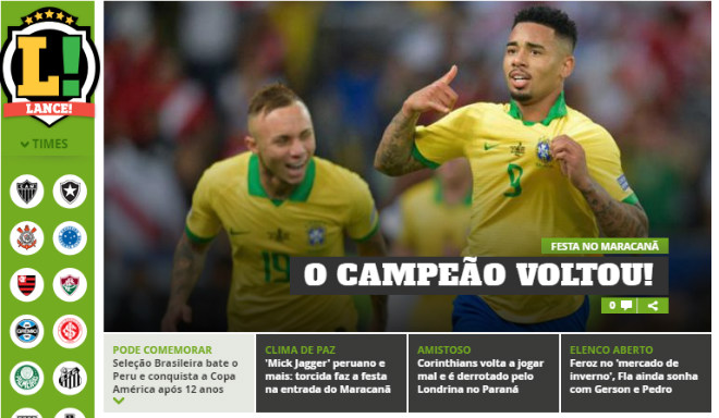 Brazil vô địch Copa America: Báo chí thế giới ngả mũ vinh quang không cần Neymar - 1