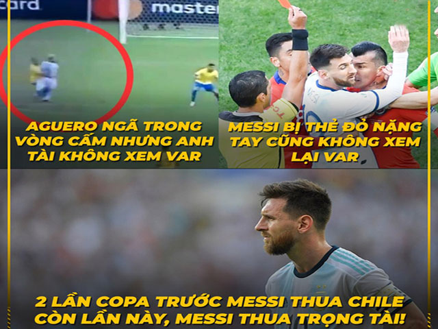 Ảnh chế Brazil thống trị Copa America, Messi đổ lỗi do trọng tài