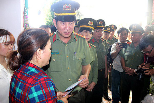 Giám đốc Công an tỉnh Đồng Nai Huỳnh Tiến Mạnh trong một hoạt động của ngành - Ảnh: Báo Đồng Nai