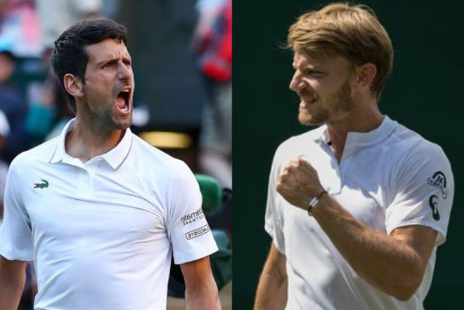 Goffin (phải) đánh bại Djokovic ở cuộc đụng độ gần nhất giữa hai tay vợt tại tứ kết Monte Carlo 2017