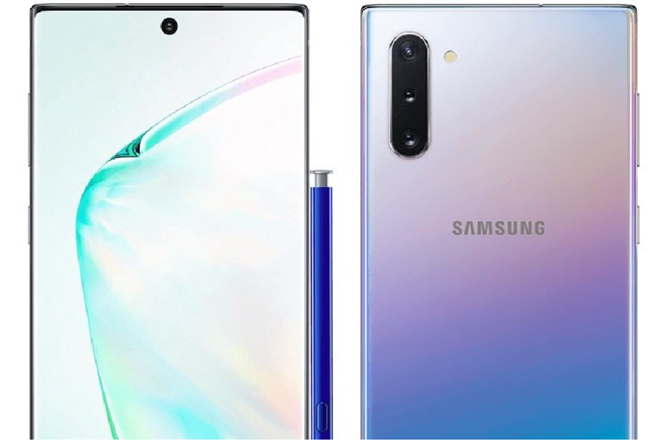 Cận cảnh camera selfie và camera sau của Galaxy Note 10.