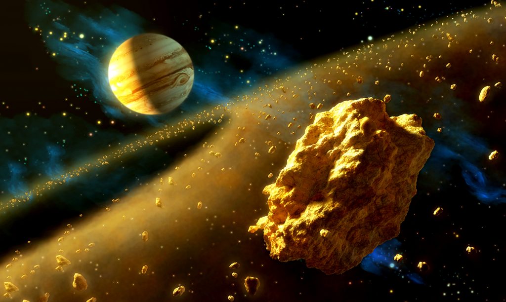 Bloomberg nhận định việc phát hiện một&nbsp;tiểu hành tinh toàn vàng chưa chắc đã khiến người dân cả Trái Đất trở thành tỷ phú (Ảnh minh họa)