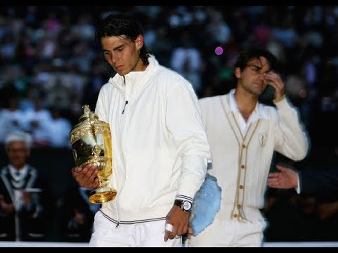 Nadal từng thắng kịch tính Federer sau 5 set ở chung kết Wimbledon 2008