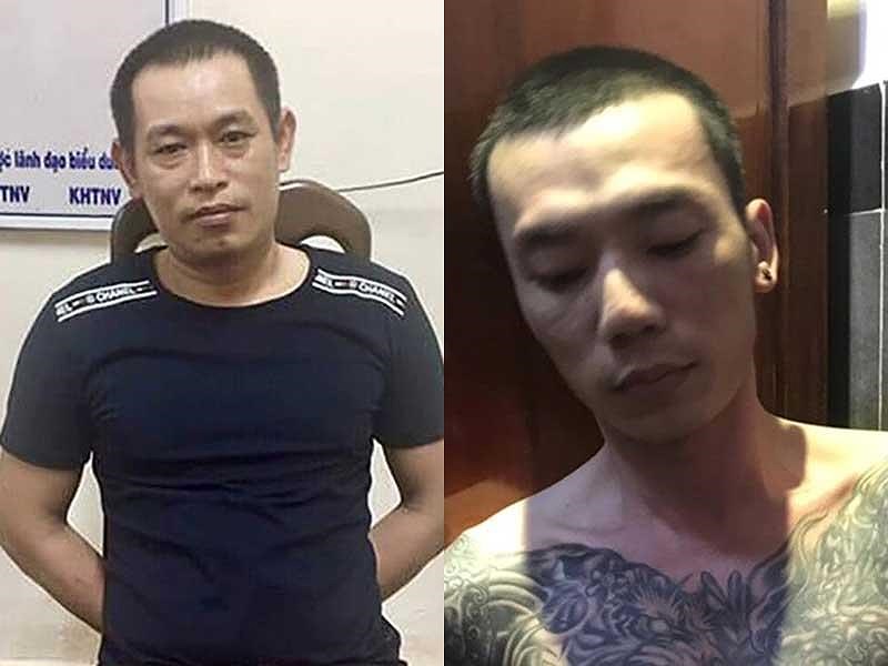 Nguyễn Văn Nưng (trái) bị bắt giữ tại Lâm Đồng và Nguyễn Văn Huy bị bắt trước đó tại Tiền Giang. Ảnh: P.NAM