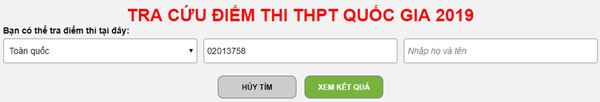 Hướng dẫn tra cứu điểm thi THPT 2019 theo tên thí sinh - 3