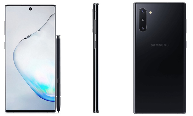 Ảnh render Galaxy Note 10.