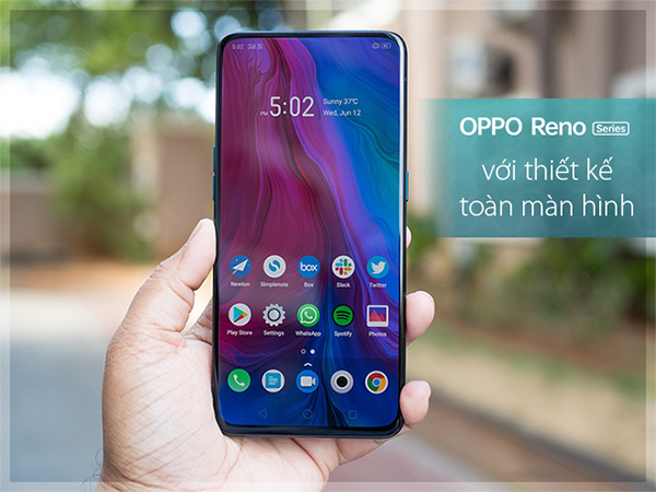 OPPO Reno với thiết kế toàn màn hình.