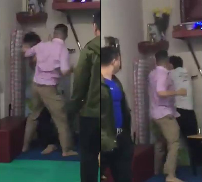 Tổng đàn chủ Vịnh Xuân Nam Anh tại Việt Nam - Nam Anh Kiệt (áo hồng) lộ clip đánh người như giang hồ trên mạng xã hội