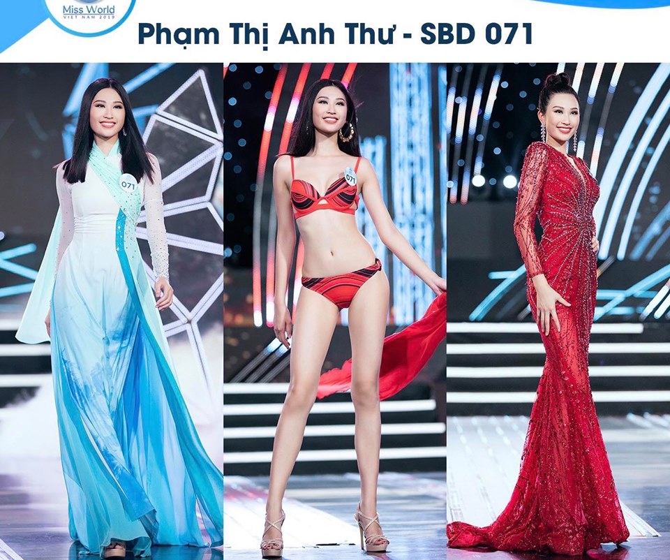 Anh Thư từng lọt top 5 Hoa khôi áo dài 2016 và đạt giải quán quân của cuộc thi New Face 2017. Cô gái có niềm đam mê kinh doanh hiện đang sở hữu 2 cửa hàng nước hoa do cô đồng sáng lập tại 2 chi nhánh Hà Nội và Sài Gòn.