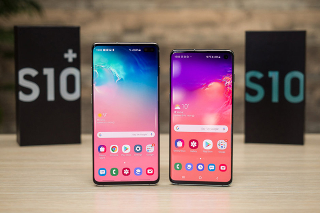 Cặp Galaxy S10+ và Galaxy S10 đang dùng chip Snapdragon 855.