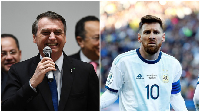 Tổng thống Brazil&nbsp;Jair Bolsonaro ngầm chế nhạo "bại tướng" Messi