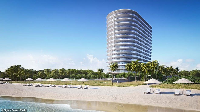 Căn hộ cao cấp của Djokovic nằm trong tòa cao ốc "Eighty Seven Park" (Công viên 87) có mặt hướng ra bãi biển Miami xinh đẹp ở bang Florida (Mỹ)