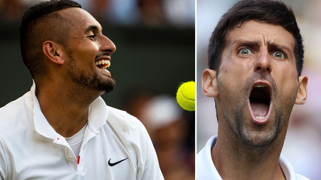 Djokovic (phải) đồng ý nhận định của huyền thoại Mỹ về Kyrgios