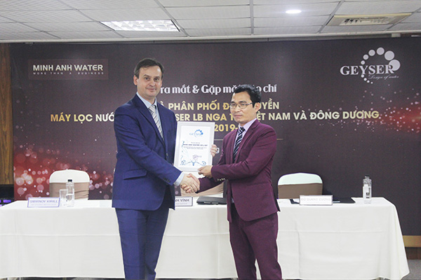 Minh Anh Water độc quyền phân phối máy lọc nước nano Geyser LB Nga toàn Đông Dương