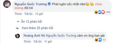 Dòng tương tác giữa Vũ - Dũng trong Về nhà đi con được dân tình thích thú.