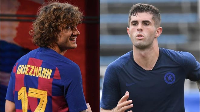 Griezmann (Barca) và Pulisic (Chelsea) khát khao thể hiện mình trong màu áo CLB mới