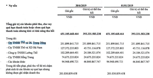 Báo cáo tài chính quý II/2019 của Gang thép Thái Nguyên.