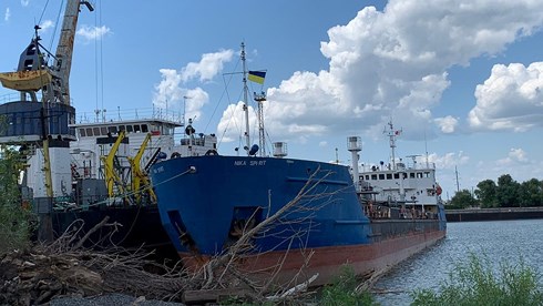 Tàu chở dầu ‘"Nika Spirit" của Nga bị Cơ quan An ninh Ukraine bắt giữ ở Izmail.