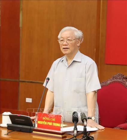 Tổng Bí thư, Chủ tịch nước Nguyễn Phú Trọng phát biểu chỉ đạo phiên họp (ảnh: TTXVN)