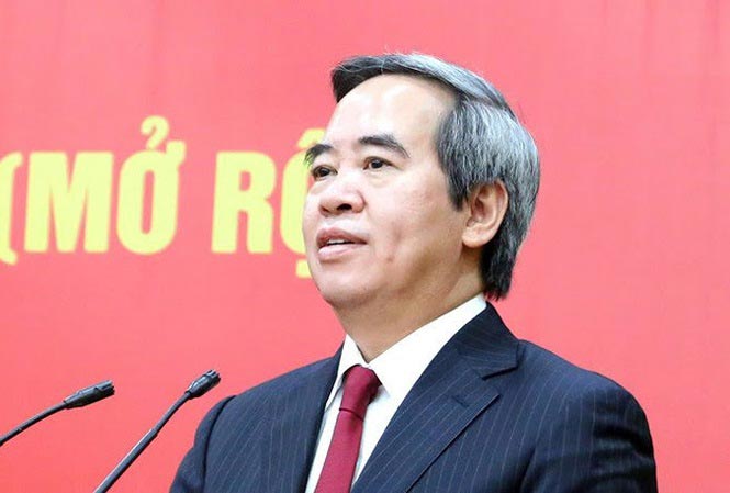 Ông Nguyễn Văn Bình, Ủy viên Bộ Chính trị, Bí thư Trung ương Đảng, Trưởng Ban Kinh tế Trung ương chủ trì Hội nghị BCH mở rộng lần thứ 17 của Đảng Bộ Khối doanh nghiệp Trung ương.