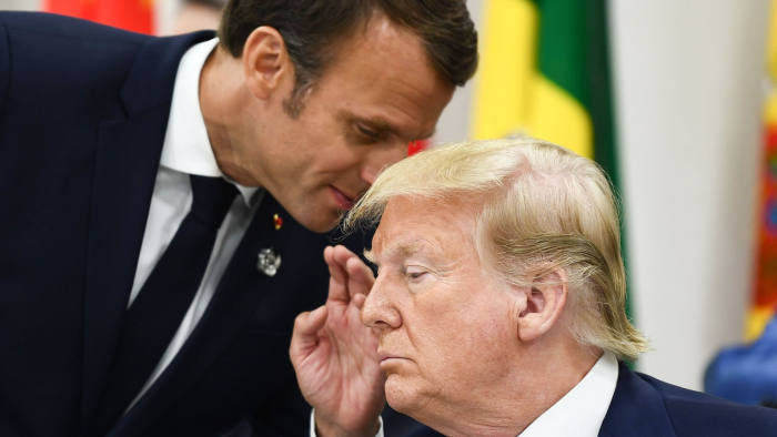 Tổng thống Pháp Macron và Tổng thống Mỹ Donald Trump.