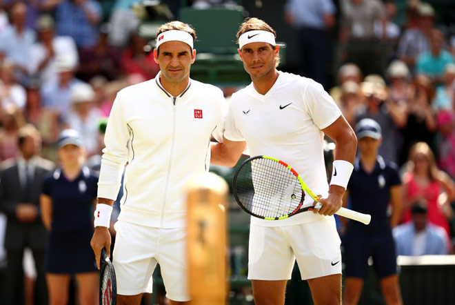 Federer vừa vượt qua Nadal sau 4 set ở bán kết Wimbledon năm nay