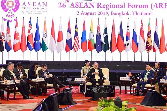 Diễn đàn Khu vực ASEAN lần thứ 26 (ARF-26) với sự tham dự của Bộ trưởng Ngoại giao 27 nước, diễn ra ngày 2-8 tại Bangkok, Thái Lan - Ảnh: TTXVN