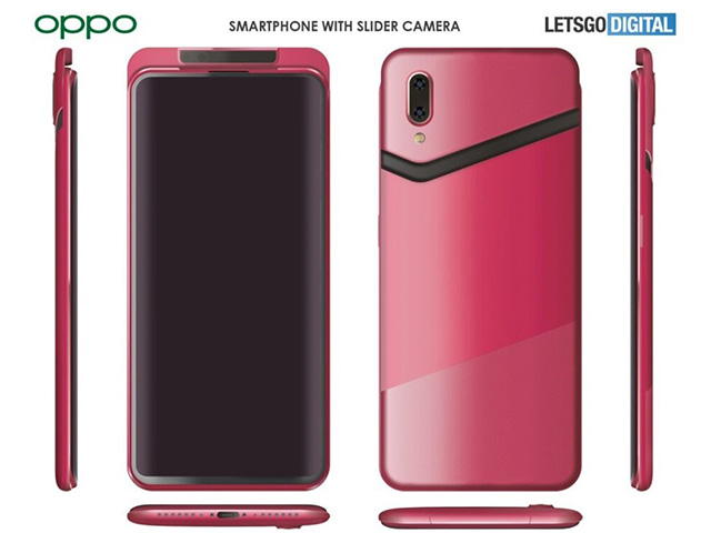 Oppo nhận bằng sáng chế mới cho điện thoại nắp trượt chứa camera