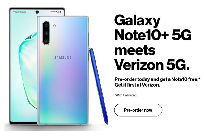 Galaxy Note 10+ cũng sẽ có phiên bản 5G.