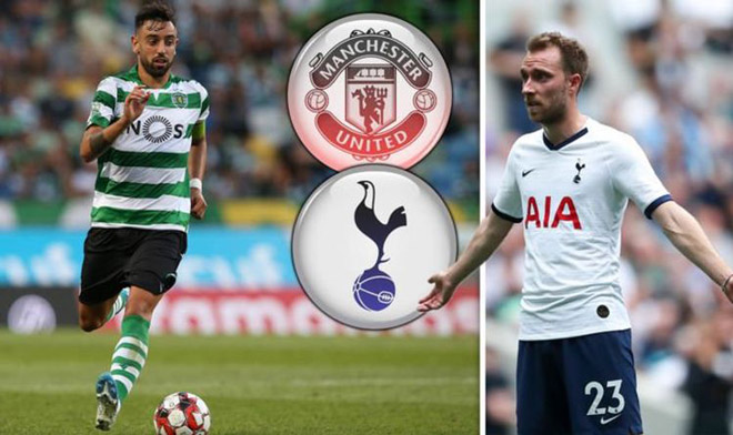 Bruno Fernandes và Christian Eriksen đều được đồn đoán gia nhập Manchester United