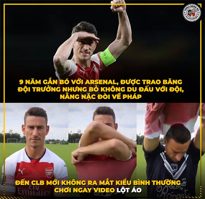 Đây là cách mà đội trưởng Arsenal ra mắt đội bóng mới sau khi chia tay Arsenal.