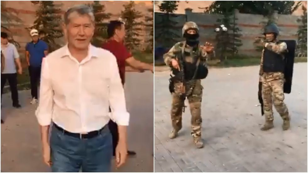 Đặc nhiệm&nbsp;Kyrgyzstan không bắt được cựu tổng thống (trái)&nbsp;sau cuộc đột kích hôm 7.8.