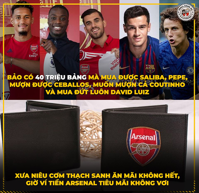 Năm nay Arsenal có ví "Thạch Sanh" tiêu mãi không hết tiền.