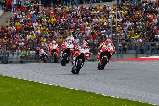 Ducati đang thống trị tại Red Bull Ring với tỷ lệ chiến thắng 100%