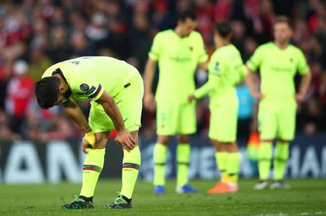 Thảm họa Anfield khiến Barcelona tiếp tục chịu áp lực phải vô địch Cúp C1