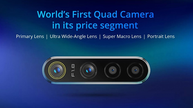 Cả Realme 5 và 5 Pro mà công ty con của Oppo ra mắt vào tuần tới sẽ có thiết lập 4 camera, bao gồm super macro, ultrawide và hỗ trợ tối ưu cho chụp chân dung.