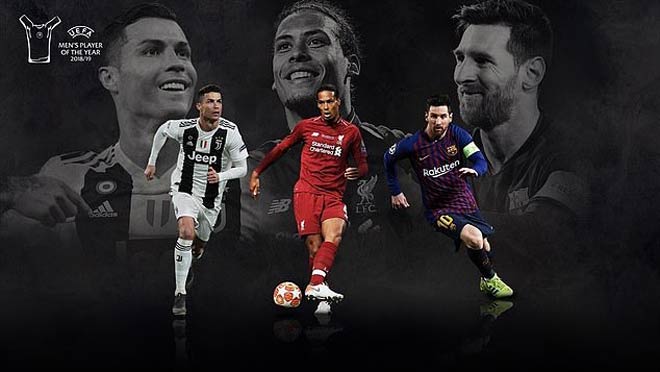 Ronaldo, Van Dijk và Messi tranh giải "Cầu thủ xuất sắc nhất UEFA" năm nay