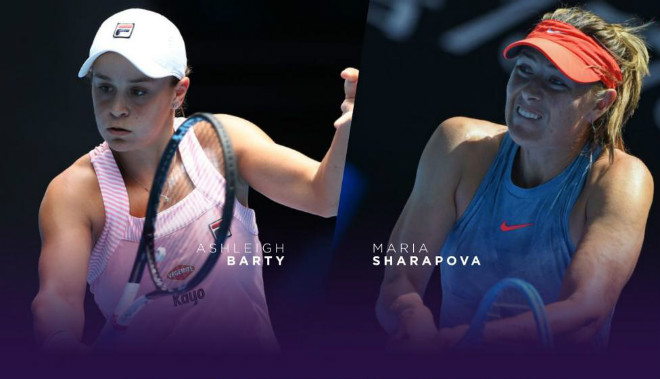Barty chứng tỏ bản lĩnh trước đàn chị Sharapova