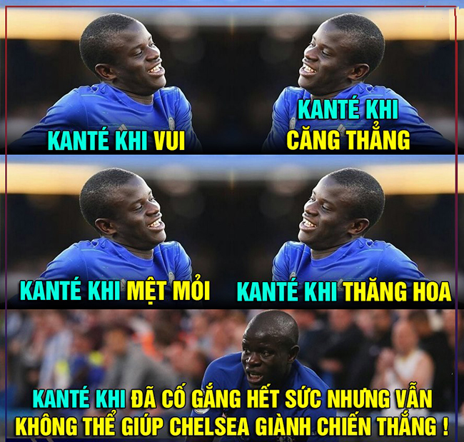 Mọi cung bậc cảm xúc của Kante.