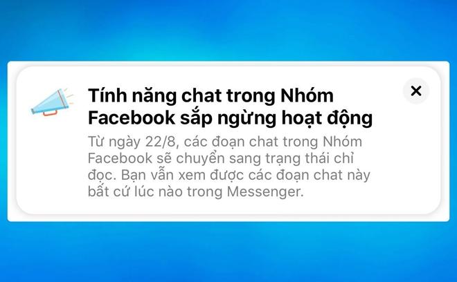 Dòng thông báo gây hoang mang cho người dùng Facebook tại Việt Nam.