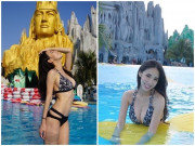 Đời sống Showbiz - Siêu vòng 1 Đài Loan bị chỉ trích vì diện bikini ở công viên nước Việt Nam