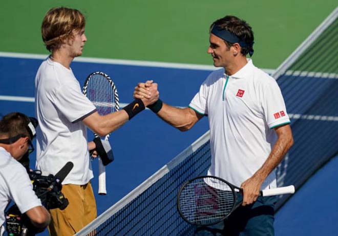 Federer để thua Rublev mới đây