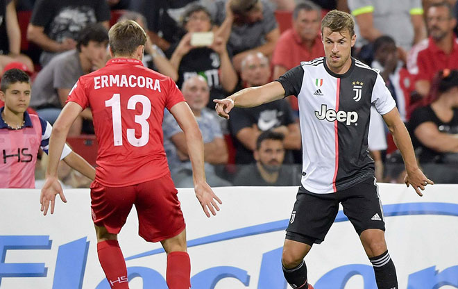 Ramsey có lần đầu tiên thi đấu cho Juventus