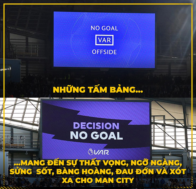 Những tấm bảng "ám ảnh" các cầu thủ và CĐV Man City.