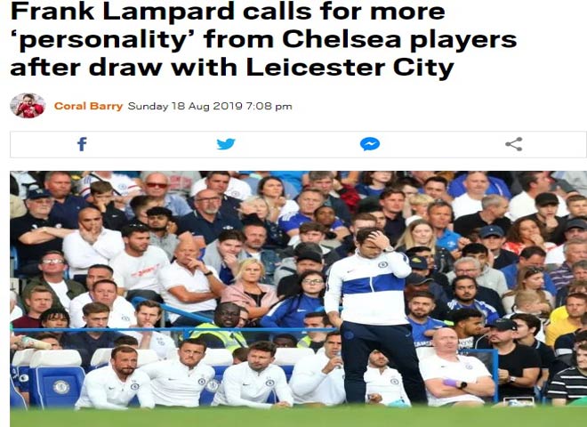 Lampard thực sự nổi giận khi các học trò vẫn chưa làm đúng như ý chỉ đạo